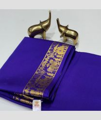 navy blue colour mysore silk sarees with Plain design