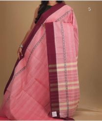 Blush Red and Maroon narayanapet cotton sarees with All over Checks design