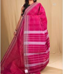 Pink and Cream narayanapet cotton sarees with All over Checks design