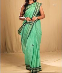 Pista and Pine Green narayanapet cotton sarees with All over Checks design