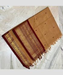 Brown and Maroon narayanapet cotton sarees with Jari Border design