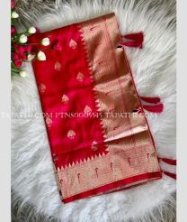 Red and Golden paithani sarees with All over Buttas design - PTNS0005545