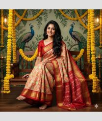 brown colour pochampally ikkat pure silk sarees with All over design