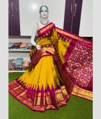 olive colour pochampally ikkat pure silk sarees with All over Printed design