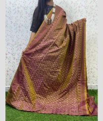 purple colour pochampally ikkat pure silk sarees with All over design