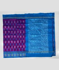 purple and blue colour pochampally ikkat pure silk sarees with All over design