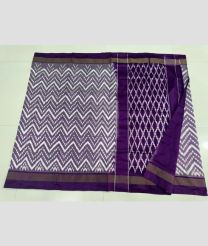 violet and charcoal colour pochampally ikkat pure silk sarees with All over design