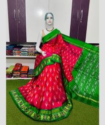 magenta and green colour pochampally ikkat pure silk sarees with All over Buttas design