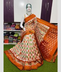 pink colour pochampally ikkat pure silk sarees with All over Buttas design