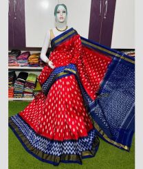 magenta colour pochampally ikkat pure silk sarees with All over Buttas design