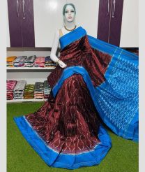 charcoal colour pochampally ikkat pure silk sarees with All over Buttas design
