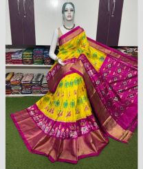 olive and purple colour pochampally ikkat pure silk sarees with All over Printed design