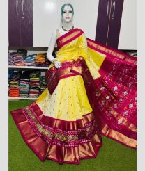 olive and magenta colour pochampally ikkat pure silk sarees with All over Printed design