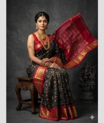 coffee colour pochampally ikkat pure silk sarees with All over design