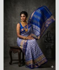 light blue colour pochampally ikkat pure silk sarees with All over design