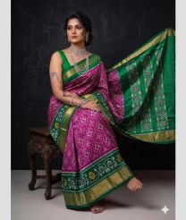 purple colour pochampally ikkat pure silk sarees with All over design