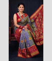 light blue colour pochampally ikkat pure silk sarees with All over design