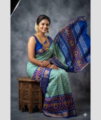 light blue colour pochampally ikkat pure silk sarees with All over design