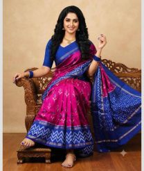 purple colour pochampally ikkat pure silk sarees with All over design