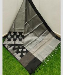 Pink with Yellow Border color kuppadam pattu handloom saree with silver peacock buta saree design