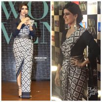 Gry and black Pochampally double ikkat cotton handloom saree
