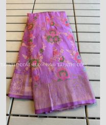 Purple silk sarees with All over Meenakari design - SILK0019569