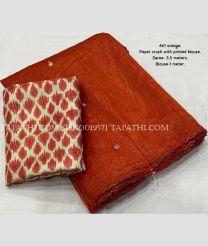 Chestnut and Cream silk sarees with All over Mirror Work design - SILK0019571