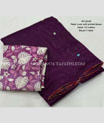 Scarlet and Cream silk sarees with All over Mirror Work design - SILK0019574