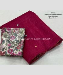 Deep Pink and Cream silk sarees with All over Mirror Work design - SILK0019577