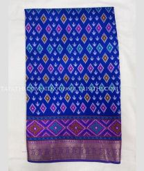 Royal Blue and Pink silk sarees with All over Pochampally design - SILK0019601