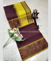 purple and yellow colour silk sarees with All over design - SILK0019620