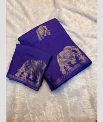 Purple Blue silk sarees with All over Jacquard design