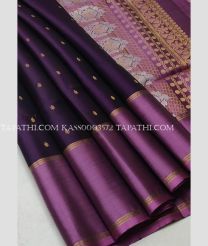 Plum Purple and Purple soft silk kanchipuram sarees with All over Checks and Buttas design - KASS0003572