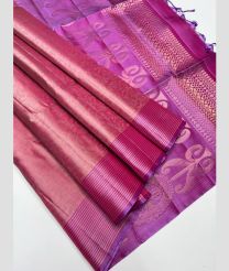 Copper and Dust Pink soft silk kanchipuram sarees with All over Jari design