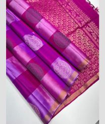 Magenta and Tulip soft silk kanchipuram sarees with All over Checks design