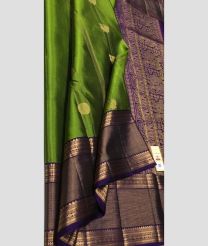 Green and Purple Blue soft silk kanchipuram sarees with All over Buttas design