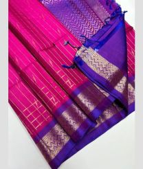 Pink and Purple soft silk kanchipuram sarees with All over design