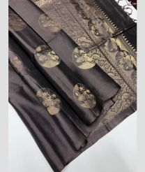 Gray Brown soft silk kanchipuram sarees with All over Buttas design