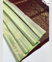 Pista and Maroon soft silk kanchipuram sarees with All over Buttas design