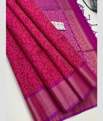 Pink and Magenta soft silk kanchipuram sarees with All over Jari design