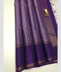 Dull Purple and Purple soft silk kanchipuram sarees with All over Buttas design