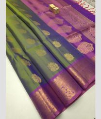 Fern Green and Magenta soft silk kanchipuram sarees with All over Buttas design