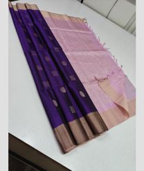 Purple and Baby Pink soft silk kanchipuram sarees with All over Buttas design