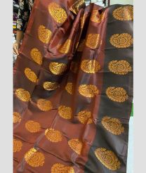 Coffee and Grey soft silk kanchipuram sarees with All over Buttas design