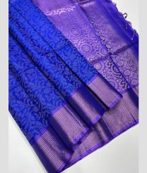 Royal Blue and Purple soft silk kanchipuram sarees with All over Jari design