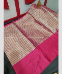 Tissue Saree with Magenta Pink Border color Uppada Tisuse handloom saree with Tissue Zari Lines Sarees with Blouse design
