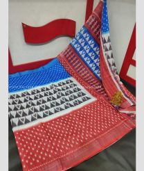 White Blue and Orange Combination color linen sarees handloom saree with light weight saree with contrast blouse design