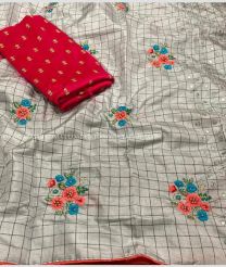 Cream colour with Royal Blue Border kuppadam pattu handloom saree with kanchi pochampalli border allover buta saree with contrast plain blouse design