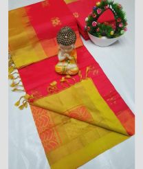 olive and maroon colour tripura silk sarees with All over Buttas design