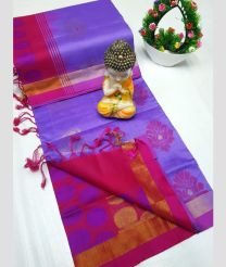 light violet colour tripura silk sarees with All over Buttas design